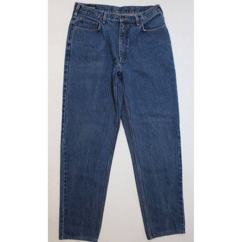 Lands End Jeans Mens 34 Long Blue Denim Pants Straight Leg‎ Square Rigger 34x34